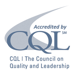 Accredited by CQL the Council on Quality and Leadership logo