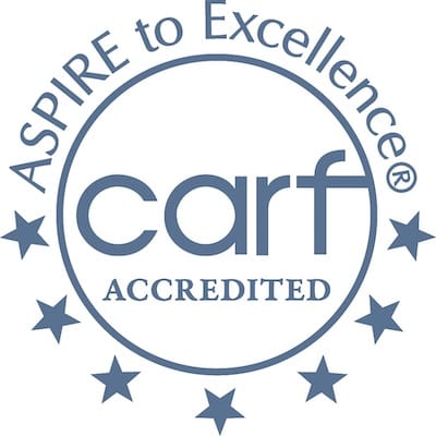 Aspire to Excellence CARF Accredited logo