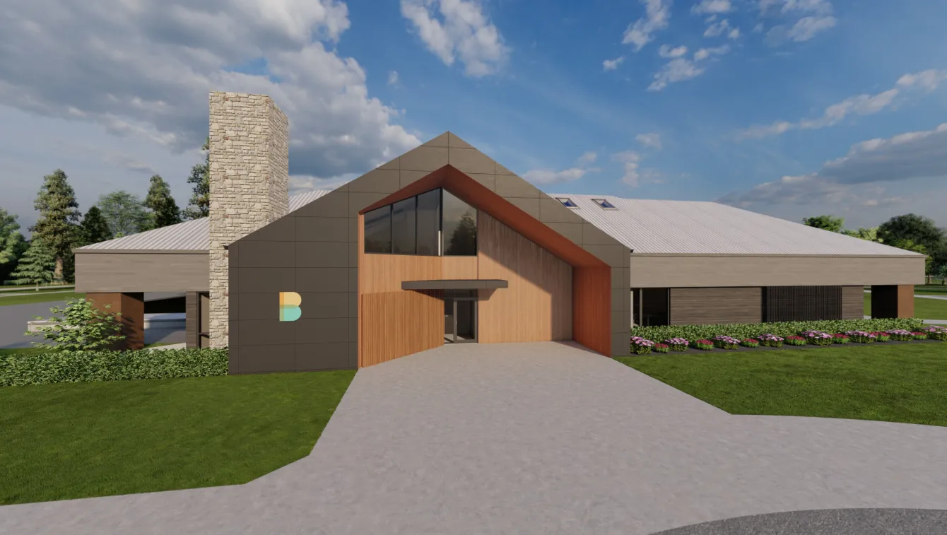 Rendering of building exterior