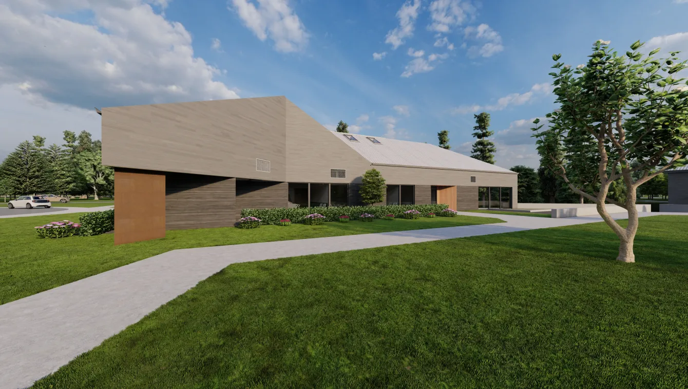 Rendering of building exterior