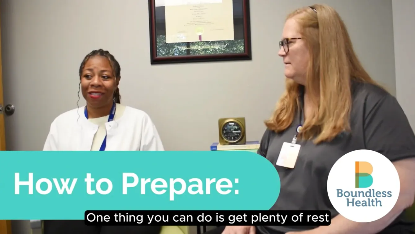 Video still of Dr. Ripsin and FNP O'Neil