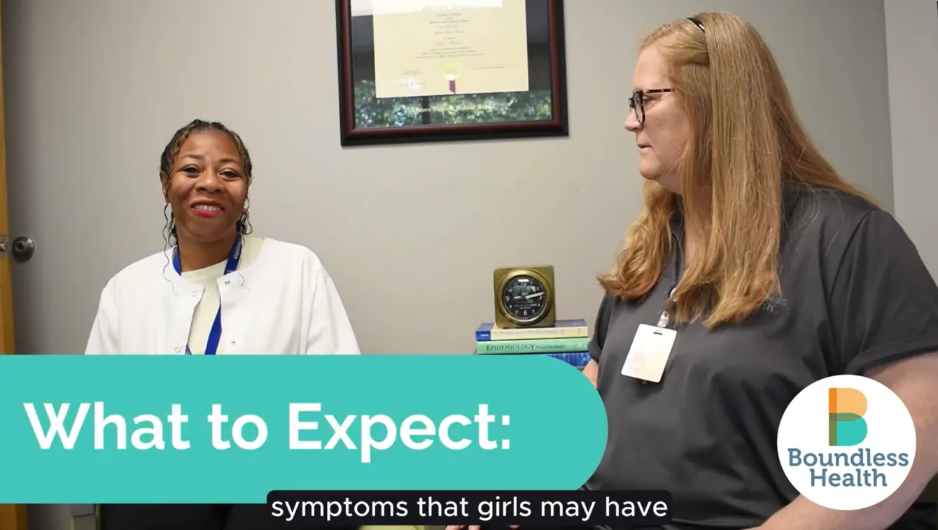 Video still of Dr. Ripsin and FNP O'Neil