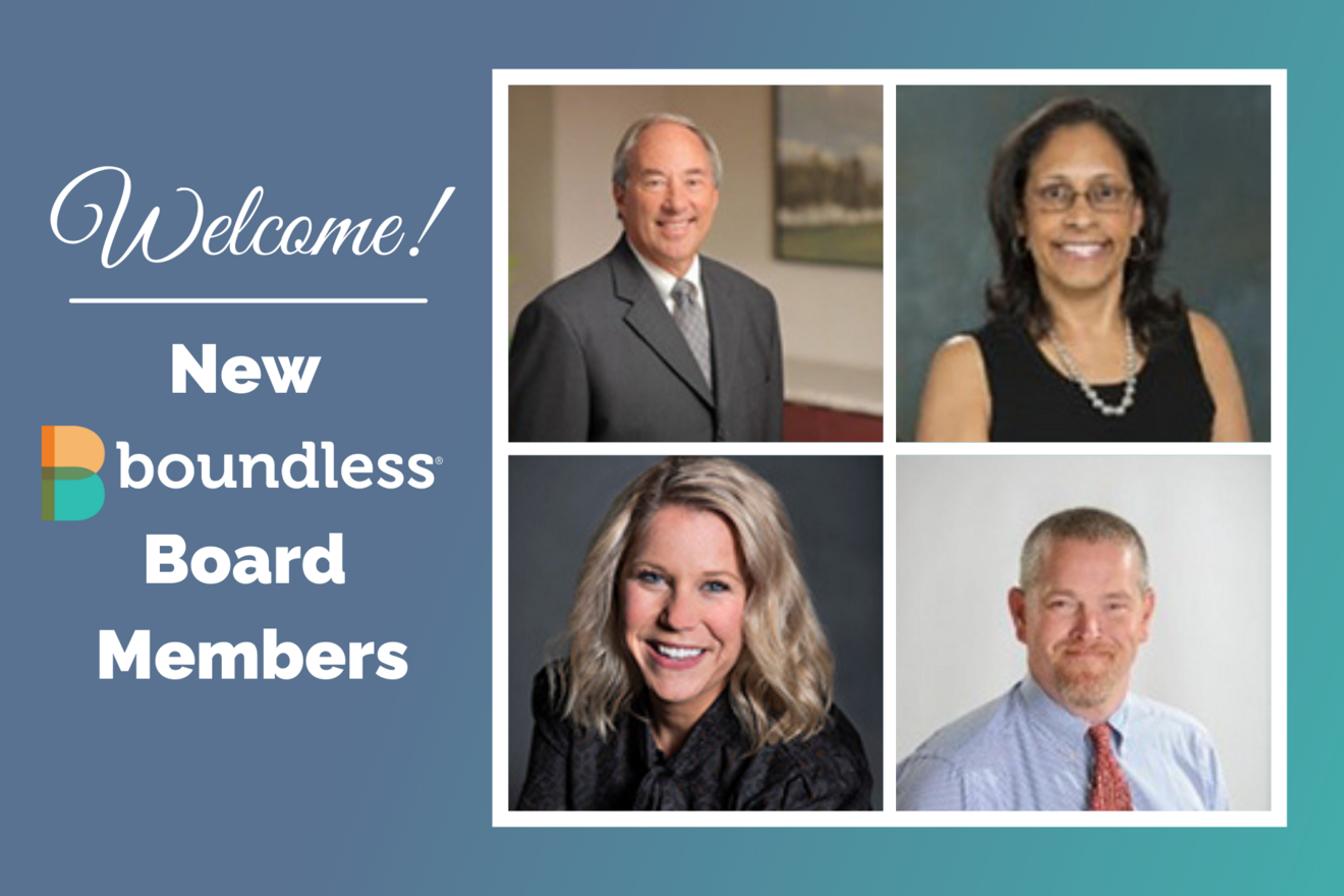Welcome new boundless board members and four pictures of the new members. 