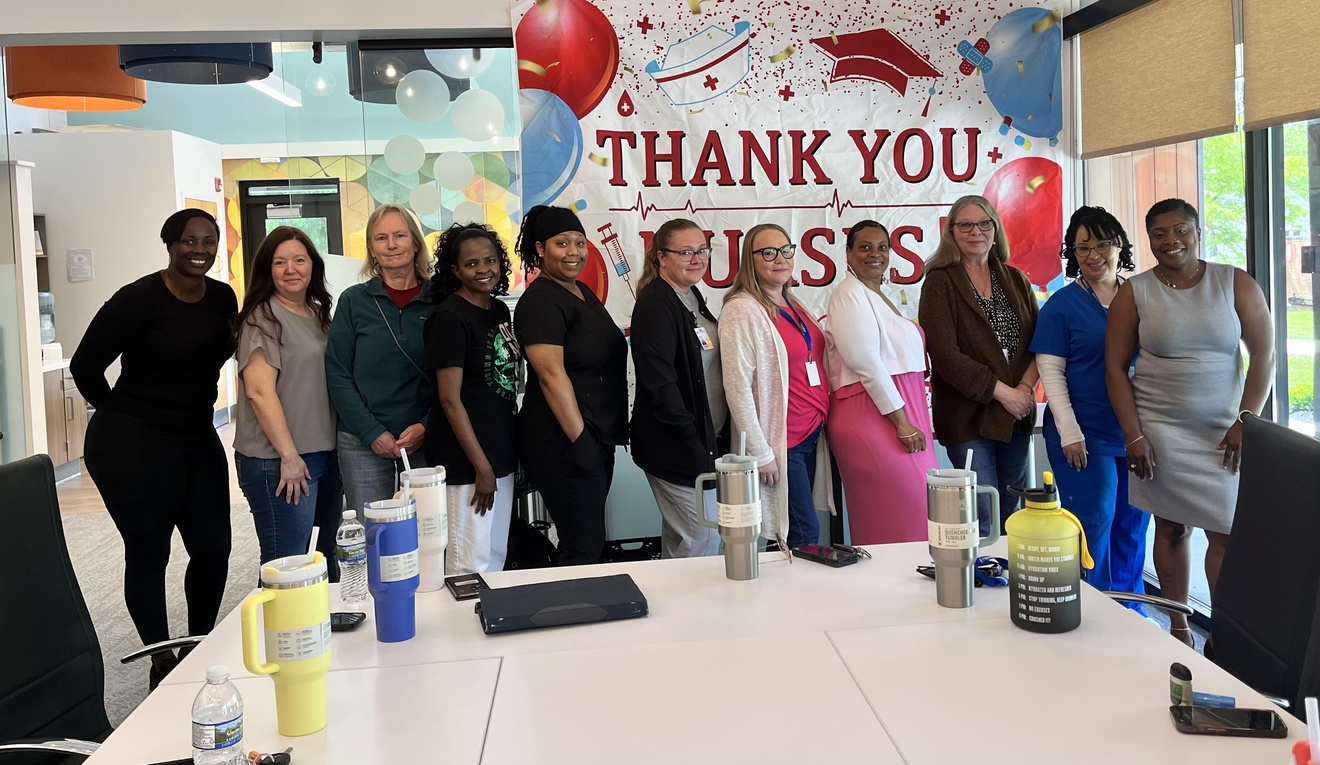 Photo of nurses at appreciation luncheon