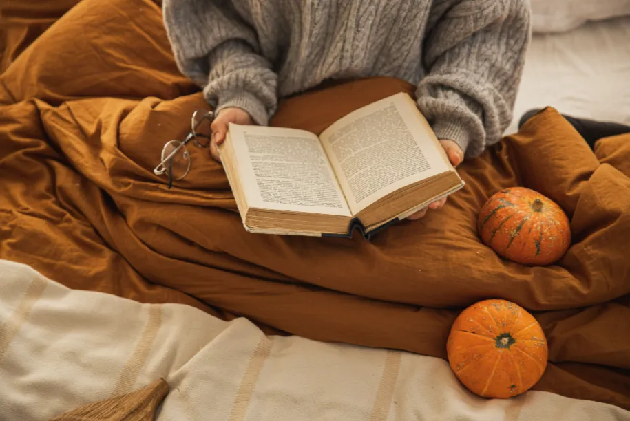 cozy fall reading nook!