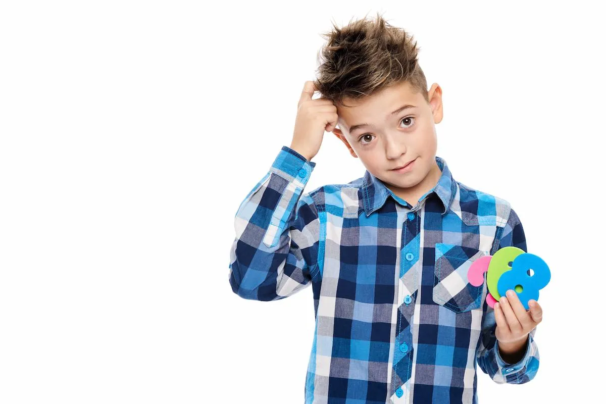 young boy with intellectual disability