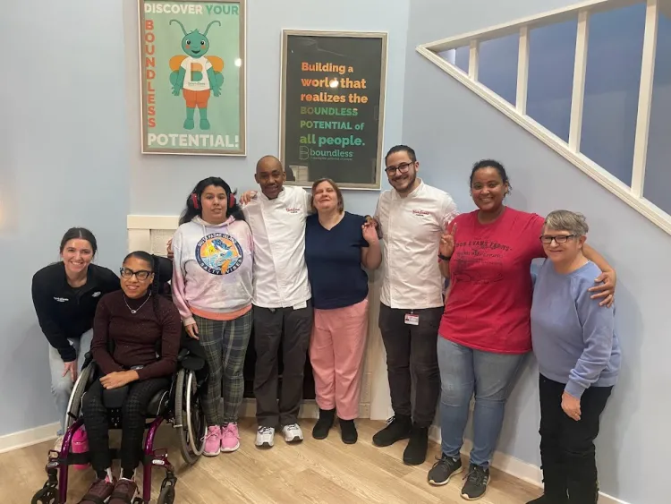 Group photo of Bob Evans Farms staff with Boundless cooks