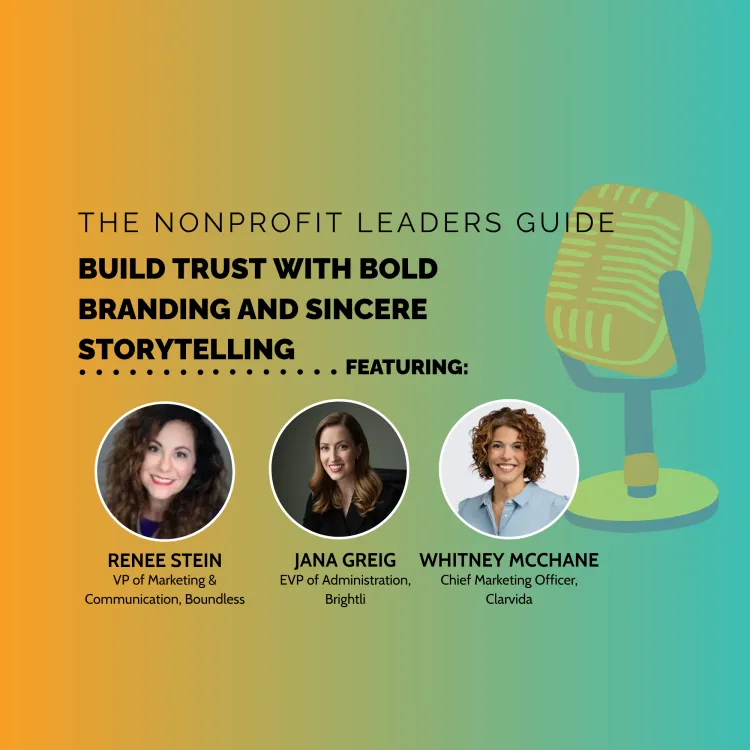 Podcast banner showing Renee Stein, Jana Greig, and Whitney McChane as guests