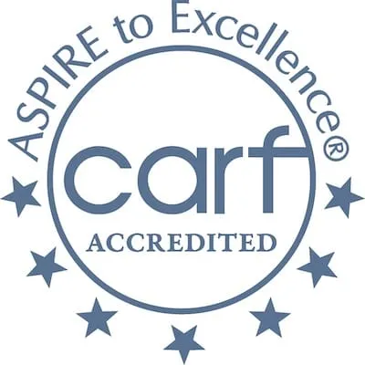Aspire to Excellence CARF Accredited logo